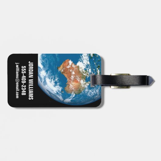 Planet Erde mit Wolken über Australien. Gepäckanhänger (Rückseite horizontal)