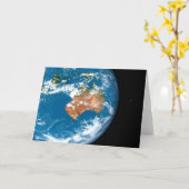 Planet Erde mit Wolken über Australien. Karte (Gelbe Blume)