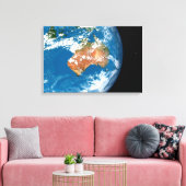Planet Erde mit Wolken über Australien. Leinwanddruck (Insitu (Wohnzimmer))