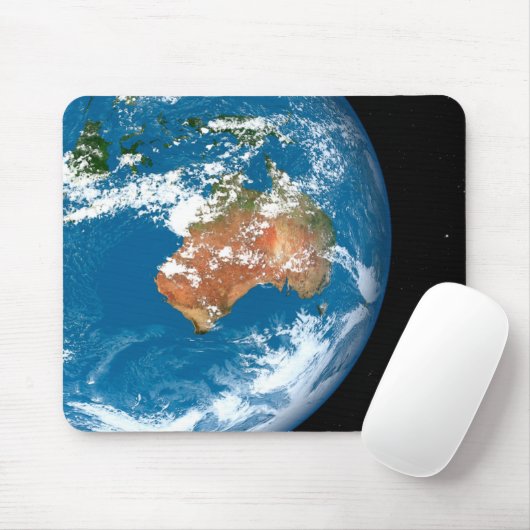 Planet Erde mit Wolken über Australien. Mousepad (Mit Mouse)