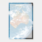 Planet Erde mit Wolken über Australien. Post-it Klebezettel (Vorderseite)