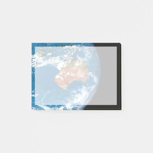 Planet Erde mit Wolken über Australien. Post-it Klebezettel (Vorderseite)