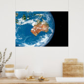Planet Erde mit Wolken über Australien. Poster (Küche)