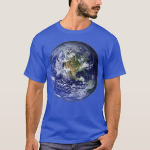 Planet Erde Nordamerika Niedlicher Weltraum T-Shirt