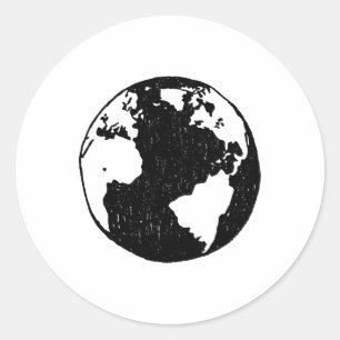 Planet Erde Ökologie Erde Lover Runder Aufkleber