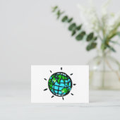 Planet Erde - Original grafisch Visitenkarte (Stehend Vorderseite)