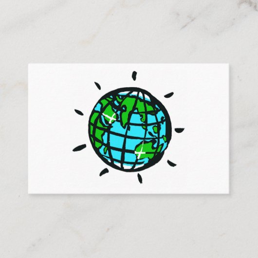 Planet Erde - Original grafisch Visitenkarte (Vorderseite)