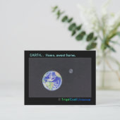 Planet ERDE Postkarte (Stehend Vorderseite)