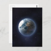 Planet Erde Postkarte (Vorne/Hinten)