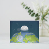 Planet Erde Postkarte (Stehend Vorderseite)