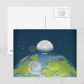 Planet Erde Postkarte (Vorne/Hinten)