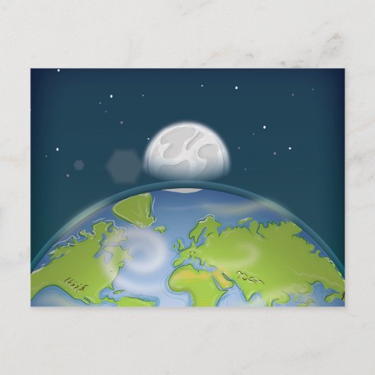Planet Erde Postkarte (Vorderseite)
