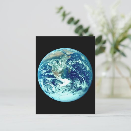Planet Erde Postkarte (Stehend Vorderseite)