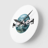 Planet Erde Runde Wanduhr (Winkel)