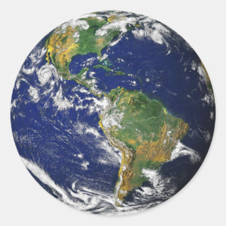 Planet Erde Runder Aufkleber