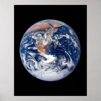 Planet-Erde-Sicht von Apollo 17 Poster