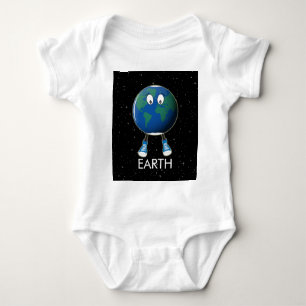 Planet Erde & Sterne Baby Strampler