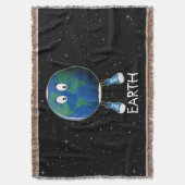 Planet Erde & Sterne Decke (Vorderseite Vertikal)