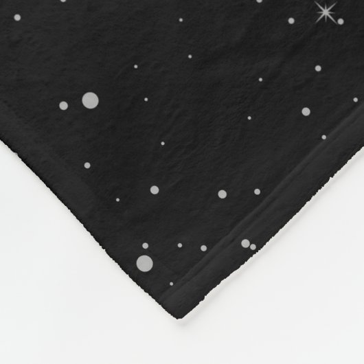 Planet Erde & Sterne Fleecedecke (Ecke)