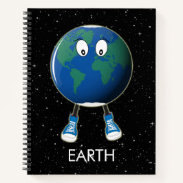 Planet Erde & Sterne Notizblock