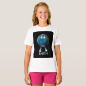 Planet Erde & Sterne T-Shirt (Vorne ganz)