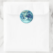 Planet-Erde-Sticker Runder Aufkleber (Tasche)