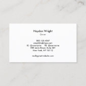 Planet Erde Umwelt Visitenkarte (Rückseite)