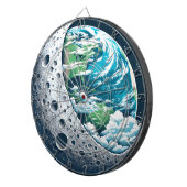 Planet Erde und ihr Mond: Himmelswunder Dartscheibe (Vorderseite rechts)