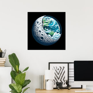 Planet Erde und ihr Mond: Himmelswunder Poster