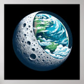 Planet Erde und ihr Mond: Himmelswunder Poster (Vorne)