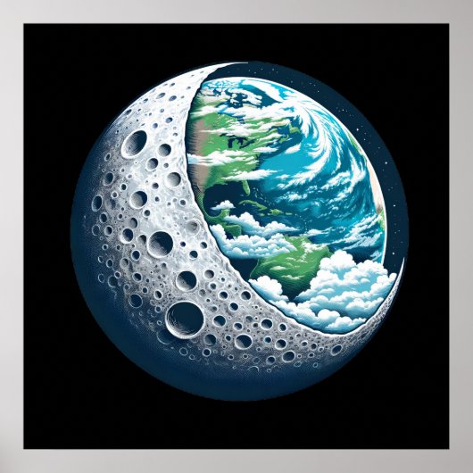 Planet Erde und ihr Mond: Himmelswunder Poster (Vorne)