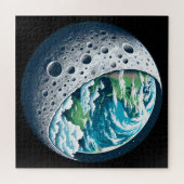 Planet Erde und ihr Mond: Himmelswunder Puzzle (Horizontal)