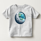 Planet Erde und ihr Mond: Himmelswunder Unisex Kleinkind T-shirt (Vorderseite)