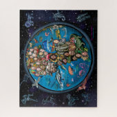 Planet Erde und Sternbilder Puzzle (Vertikal)