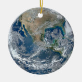 Planet Erde, USA und Mexiko, Weihnachtsbaum Keramik Ornament (Vorne)