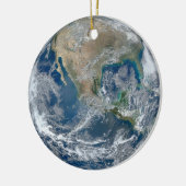Planet Erde, USA und Mexiko, Weihnachtsbaum Keramik Ornament (Links)