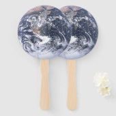 Planet Erde vom Weltraum Erde Tag Fächer (Vorne und Hinten)