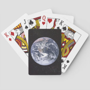 Planet Erde vom Weltraum Erde Tag Spielkarten