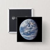 Planet Erde von der Apollo 11 Crew genommen. Button (Vorne & Hinten)