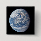 Planet Erde von der Apollo 11 Crew genommen. Button (Vorderseite)