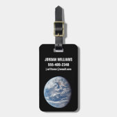 Planet Erde von der Apollo 11 Crew genommen. Gepäckanhänger (Vorderseite vertikal)