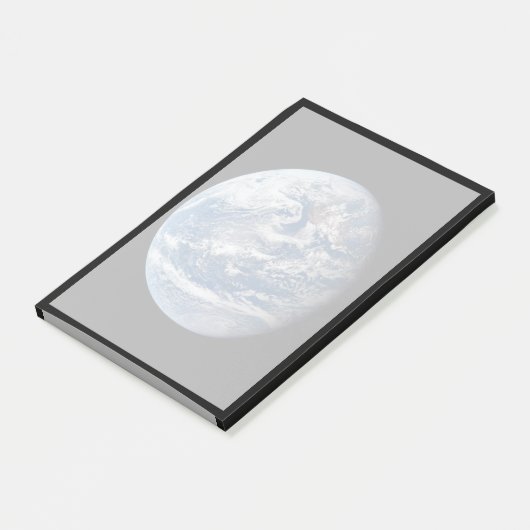 Planet Erde von der Apollo 11 Crew genommen. Post-it Klebezettel (angewinkelt)