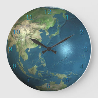 Planet-Erde-Wall-Uhr Große Wanduhr