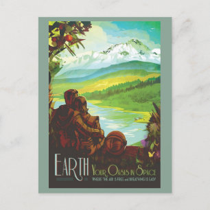 Planet-Erde-Weltraum-Sonnensystem Postkarte