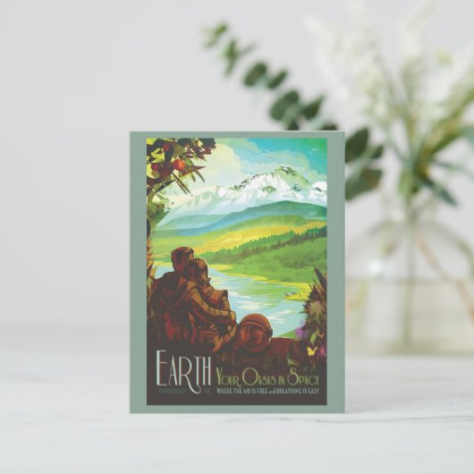 Planet-Erde-Weltraum-Sonnensystem Postkarte (Stehend Vorderseite)