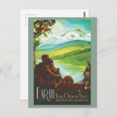 Planet-Erde-Weltraum-Sonnensystem Postkarte (Vorne/Hinten)