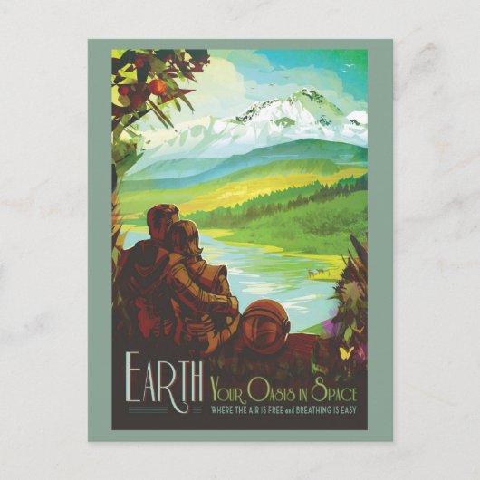 Planet-Erde-Weltraum-Sonnensystem Postkarte (Vorderseite)