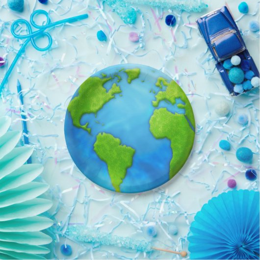 Planet-Erdpapier Pappteller (Party)