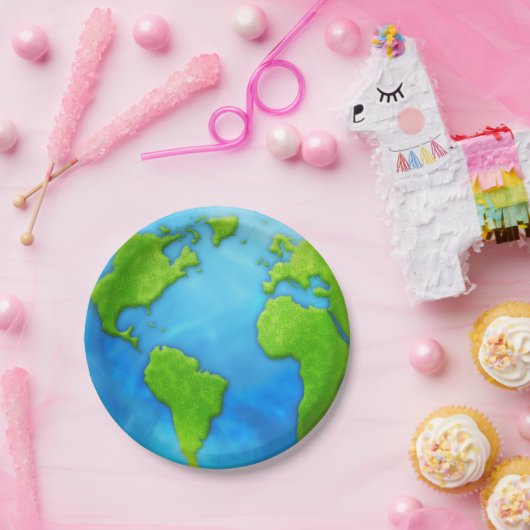 Planet-Erdpapier Pappteller (Party)