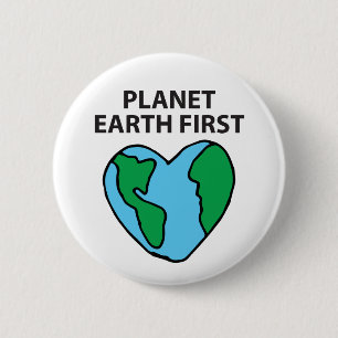 Planet Erstes umweltfreundliches Icon Happy Earth  Button